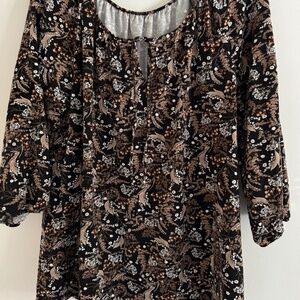 Garnet Hill Tie Front Knit Top